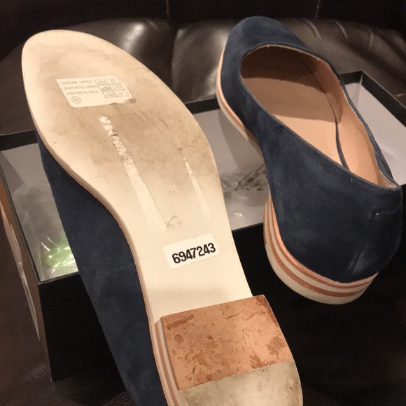 Navy blue suede loafers worn a few times - Picture 3 of 3